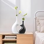 White Ceramic Vase Set of 2,Heart Shaped vase, Matte Frosted Texture Finish,Farmhouse Decor, Home Decor, Vases for Your Bedroom, Office, Living Room, Bathroom (White) - Image 5