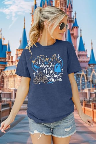Image of Magical Shirts Women Girls Family Vacation Matching Shirt Magic Kingdom T-Shirt Mommy and Me Trip Short Sleeve Tops