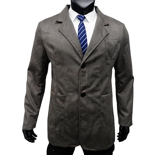Men's Solid Color Business Casual Blazer 2-Button Stylish Retro Suit Jacket Formal Sport Coat4