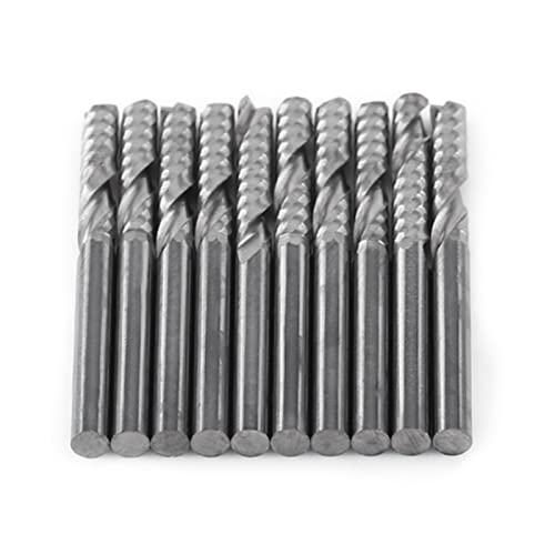 Fdit Fraise en bout 10pcs 2 flûtes fraise en carbure en acier au