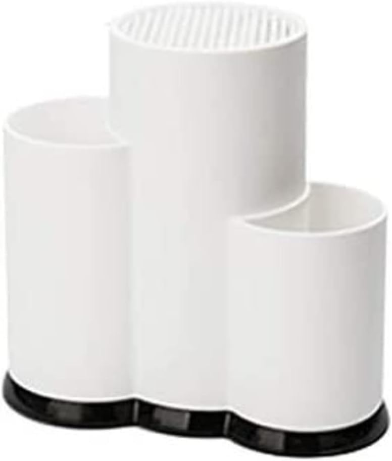 Knife Block Storage Stand Kitchen,Only Selling Cutter Holder,Multifunction Utensil PP Flatware Drainer Box Spoon Fork Organizer Rack