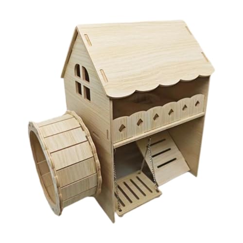 MotiveTech 2 Tier Hamster House Hut Gerbil House Cage Accessories for Small Pet Lemmings Rat