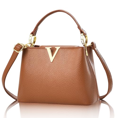 Image of Satchel Bag for Women, Crocodile Leather Purse Top Handle Purse Small Crossbody Handbag Women's Shoulder Tote Bag (Yellow)