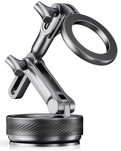 Magnetic Phone Holders for Your Car Upgraded 360 Vacuum Car Phone Holder 108+LBS Strongest Suction & 3000gf Magnetic Car Phone Mount for 17 Pro Max 16 15 14 13 12/ Android Phones (Black)