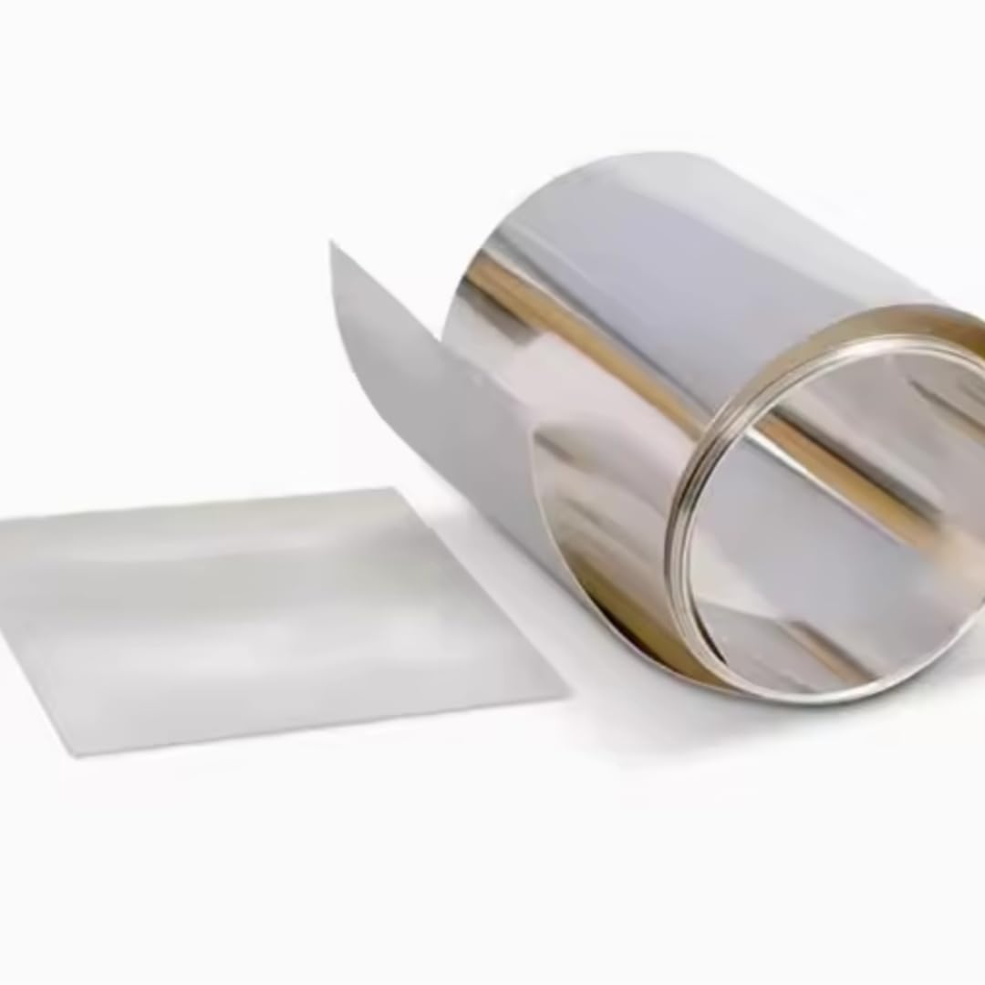 OQITOP High Purity Silver Foil Sheet for Scientific Research, 100mm x 50mm x 0.4mm, Rectangular, Silver Metal, 1 Count (100mm*50mm*0.05mm)