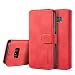 Produktbild UEEBAI Handyhülle für Samsung Galaxy S8, Hülle Retro Premium PU Leder Weich Klapphülle Magnetverschluss Wallet Kartenfach Standfunktion Cover Anti Kratzern Flip Case Trageband Schutzhülle - Rot