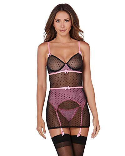 Nuisette porte-jarretelles femme DreamGirl extensible en taille L