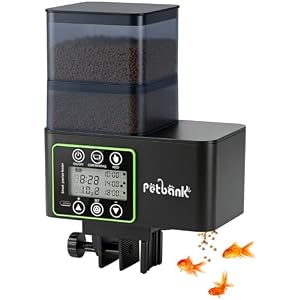 Automatic Fish Feeder for Aquarium – 230/510ml Timer Fish Feeder Dispenser with 0.1-2g Precision Feeding, Moisture-Proof Auto Fish Feeder with Feed Cleaning & Shortage Alert, USB Rechargeable