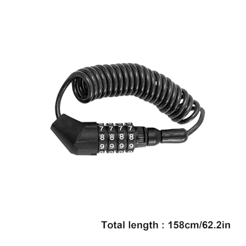 Candado de cable para bicicleta Healifty con combinación miniatura 2