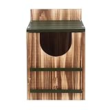 Nistkasten für den Außenbereich aus Karbonisiertem Holz, wetterfest...