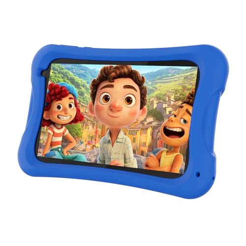 DigiLand 7 Inch Kids Tablet Ages 3-8, Android 13 Tablet for Kids,4G+32GB up to 128GB,Toddler Tablets with Dual Cameras,Best Electronics Tablets Gift for Kids,Shockproof Protective Case (Blue)