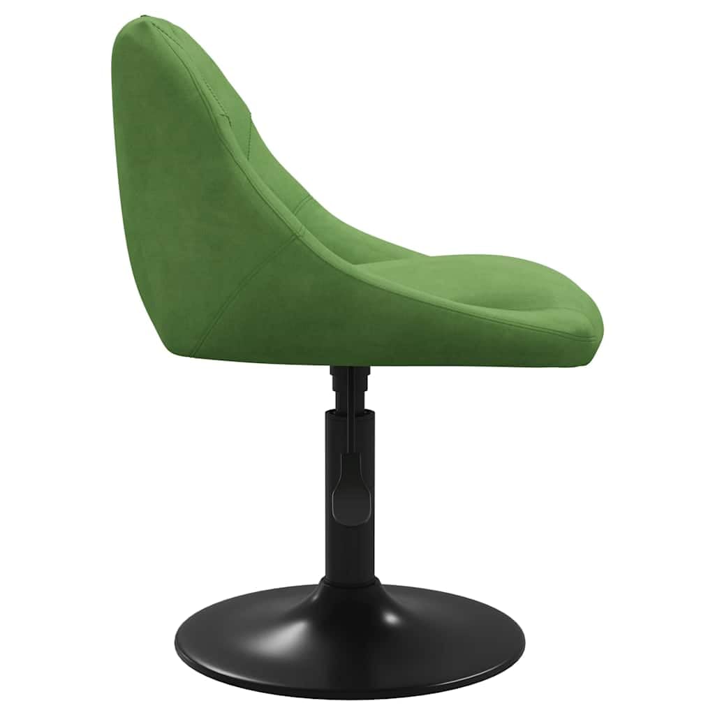 Taburete de bar de terciopelo verde claro con resorte de gas, altura regulable, giratorio 360 grados, estructura de acero con recubrimiento de polvo negro, 46 x 44 x 62,5 hasta 77,5 cm