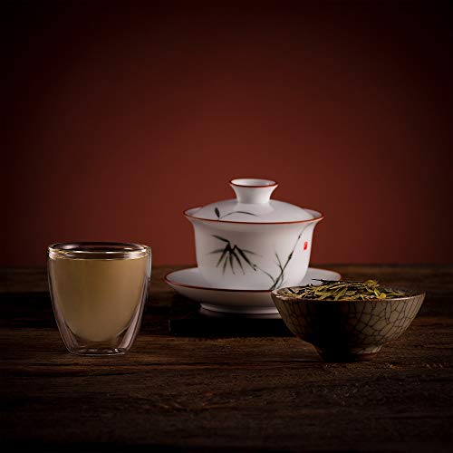 Geschenk Box Berühmte Grüner Tees – Für Liebhaber Von Grünem Tee – Auswahl Von Loseblatt Teespezialitäten Für Teefreunde – 5 Teesampler : Drachenperlen Dragon Well Gyokuro Bi Luo Chun Kukicha