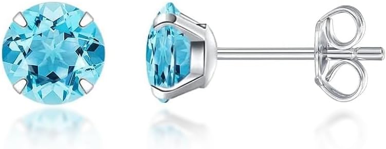 Limerencia Hypoallergenic G23 Titanium Earrings, F136 Implant Grade Pure Titanium, Suitable for Sensitive Ears with Birthstone Crystals CZ Simulated Diamonds