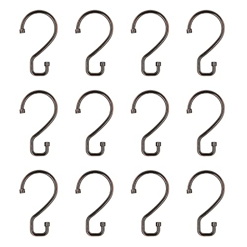 Bath Bliss Duschvorhangringe mit S-Haken, bronzefarben, 12 Stück Cover