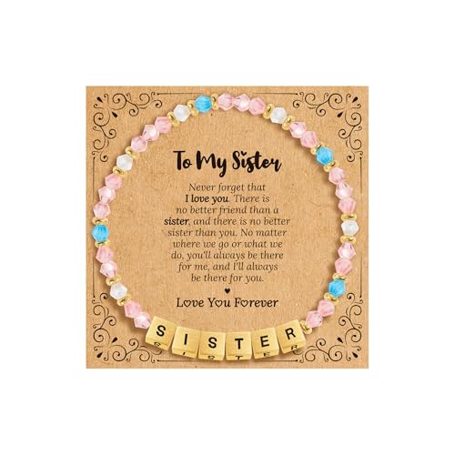 Image of BAYLAY Inspirational Family Lettter Bead Bracelet For Women,Jewelry Gifts For Granddaughter /Daughter /Mom /Sister /Wife /Niece /Aunt /Friend /Nana /Gigi,Mothers Day,Birthday