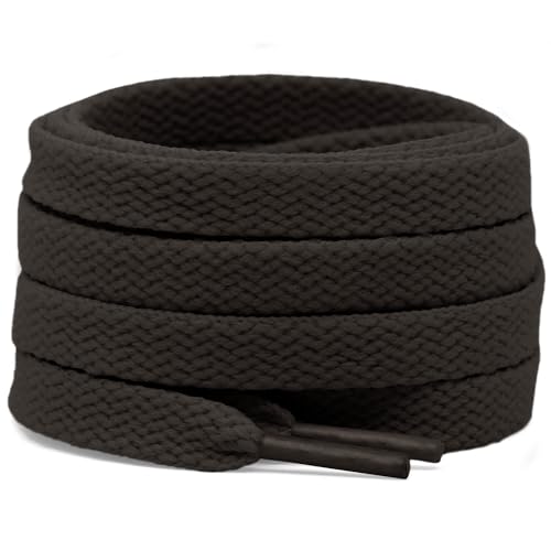 Image of DELELE 2 Pair Super Quality 24 Colors Flat Shoe laces 5 /16 inch Wide Shoelaces for Athletic Running Sneakers Shoes Boot Strings