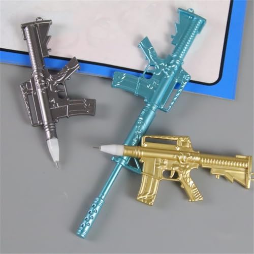 Bolígrafos de tinta gel tipo M4A1 Rifle, pack de 5 miniatura 3