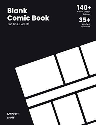 Blank Comic Book For Kids and Adults: 8.5x11