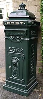 Post Box/Mail Box Freestanding Cast Aluminium Letter Box in Green