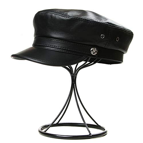 Women's Breton Style Mariner Gatsby Hat Trendy Visor Beret Cap Breathable Baker Boy Cabbie Hat For Womens White #TOP6