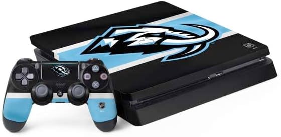 Skinit Decal Gaming Skin Compatible with PS4 Slim Bundle - Officially Licensed NHL Utah Mammoth Distressed Blue Design