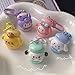 sailorsunny 5 Pack Colored Macaron Anime Keychains Womens Cartoon Charms For Airpods Case, Personalized Animal Purse Charm Cute Keychain Women Customized Small Key Chains Pack