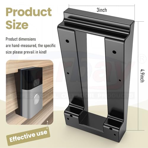 R-ing Doorbell Siding Mount/Vinyl Siding Angle Adjustment Mount for Rin-g Video Doorbell, Ring 2, R-ing 3, Ring 3 Plus V - Additional View