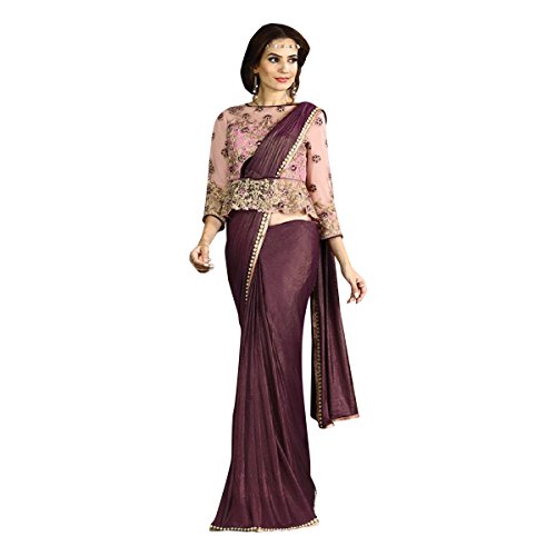 Sari de cérémonie indienne pour femme avec petticoat et haut 515