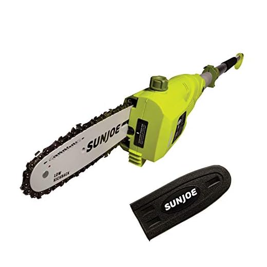 Sun Joe SWJ800E 8-Inch 6.5-Amp Telescoping Electric Pole Chain Saw with Automatic Chain Lubrication System