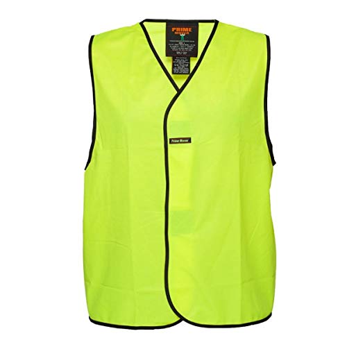 Prime Mover Unisex Class D Classic Hi-Vis Vest, Yellow, Large