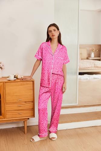 Ekouaer Women's Silk Pajama Set - Use Code R2F4TGP4