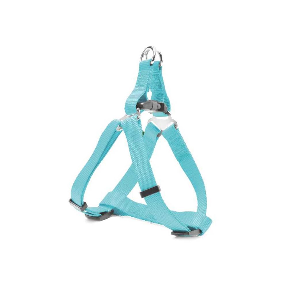 Record - X-Style Dog Harness with Butterfly Metal Buckle - Made of Soft Nylon - Size XL - Circumference 53-81 cm - Aquamarine Colour