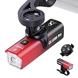 TOWILD 自転車 ライト 大容量5000mAh ロードバイク ライト 充電式「吊り下げ可能＆リモコン制御可能」 自転車ヘッドライト 1200ルーメン GOPROマウント付き 5つ調光モード 防振 アルミ合金製 クロスバイク ライト 自転車用ライト