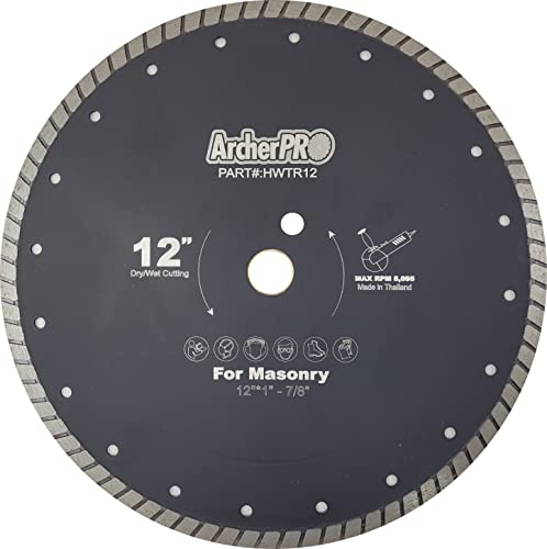 �A�����JArcher���C�h�^�[�{Diamond Saw Blade for Stone and Masonry Cutting �t���T�C�Y HWTR12