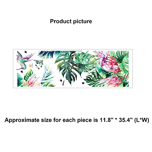 Vinilo Decorativo Hoja Tropical con Pájaro en Rollo miniatura 3