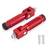 XINGWU M8 Motorcycle Foot Pegs 90 Degree Foldable Bike Pegs CNC Anti-Skid Universal for Super 73 Yamaha Honda Suzuki Aprilia Electric Car Motorbike Scooter Mini Bike Ebike Dirt Bike Go Kart (Red)