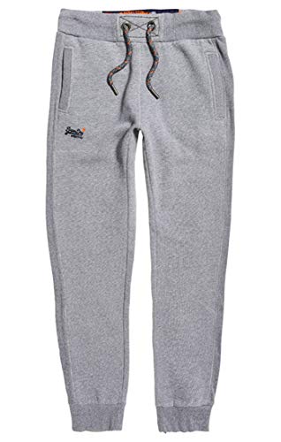Image of Superdry Label Cuffed Jogger Men's Sports Trousers - Grey - XS