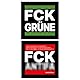 100 Stück FCK Grüne Aufkleber und FCK ANTI Aufkleber, 7,4 cm x 7,4 cm, Set mit jeweils 50 Stickern, Anti Ampel Weg Bundesregierung Baerbock Habeck