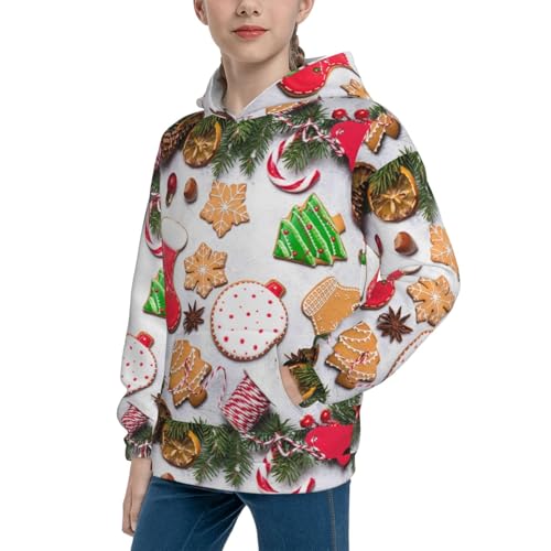Christmas Pattern At Buffalo Plaid Kid Hoodies Boys Sweatshirts Girls Pullover with Pocket2