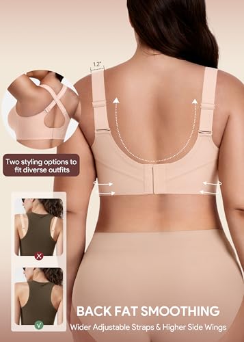 Image of HBselect Jelly Bras for Women No Underwire Plus Size Wireless Seamless Bras | push up,full coverage,for large breast,minimizer bra,separation & support,tshirt bras,soft comfy seamless wireless bralette