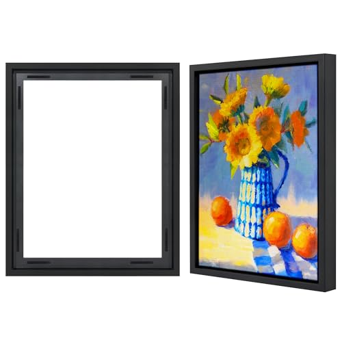 Americanflat 16x20 Canvas Floating Frame - Engineered Wood - Black