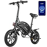 ANCHEER Folding Electric Bike 12'/14'' Electric Bike, 350W/500W Electric Commuter Bicycle 20MPH Adults Ebike and 48V 6ah/7.5ah Battery, Dual Disc Brakes