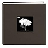 Fabric Frame Cover Photo Album 200 Pockets Hold 4x6 Photos, Warm Mocha
