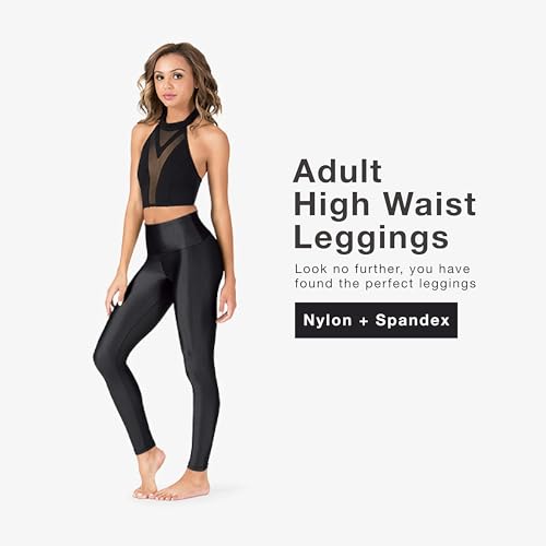 Natalie Dancewear Child High Waist Leggings N8642CBLKI Black Intermediate2