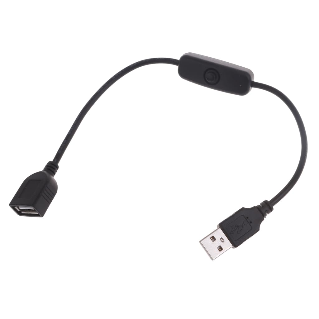 Elnwnnkc USB Cable with Switches ON/OFF Cable Extension Toggle for USB Lamp USB Fan Power Supply Line