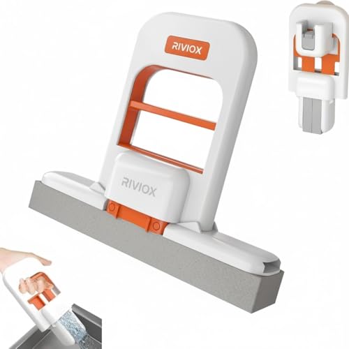 Image of RIVIOX Mini Countertop Squeegee and Sink Scraper | Kitchen Cleaning Tool for Dish Washing Area, Mirror & Car Windows | Compact Design & Storage Hanger