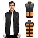 CLIUNT Heated Gilet for Men Women, Electric Heated Vest with 13 Heating Zones, 3 Adjustable Temperature, Heated Jackets for Men, Heated Coat for Fishing, Skiing (Battery Pack Not Included)