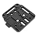 Aluminum Alloy CNC V Lock Battery Quick Release Plate, Black Firm Base with Limit Structure, Multiple Screw Slots for V Type Camera Battery Mount