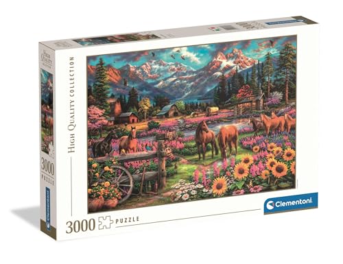 Clementoni – Puzzle 3000 Pièces Free to Roam – 14 Ans et + – Jeu de société Nature Sauvage, défi XXL – Idée Cadeau
